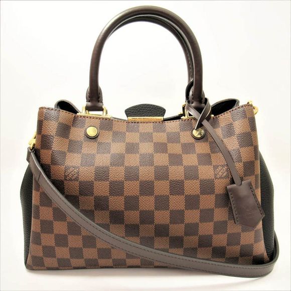 Louis Vuitton Brittany Damier Ebene 2way Handbag Black - Picture 1 of 7